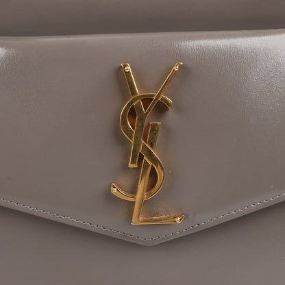 Saint Laurent Paris Uptown Leather Handbag in Gray 557653
