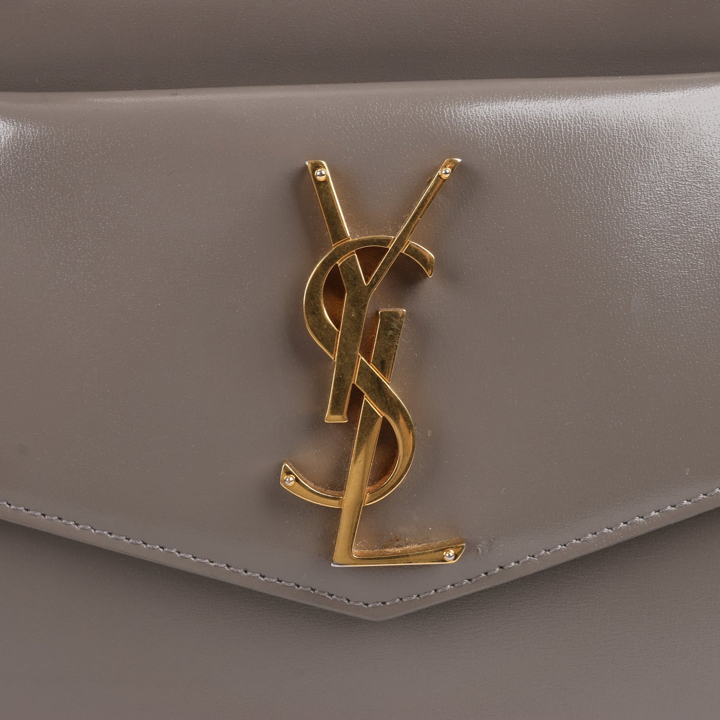 Saint Laurent Paris Uptown Leather Handbag in Gray 557653