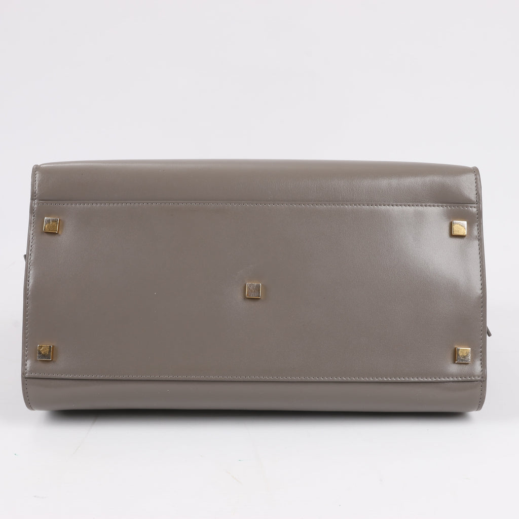 Saint Laurent Paris Uptown Leather Handbag in Gray 557653