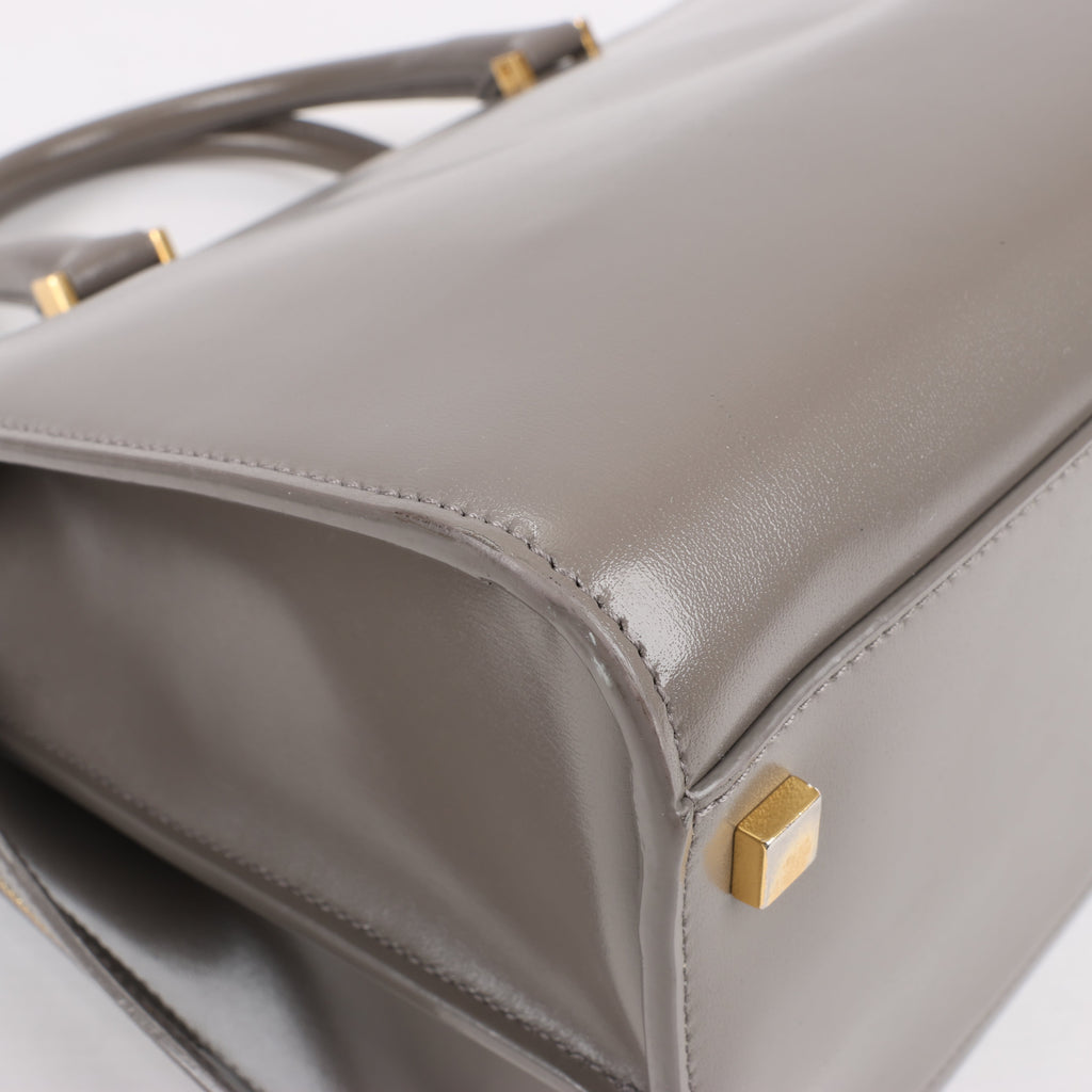 Saint Laurent Paris Uptown Leather Handbag in Gray 557653