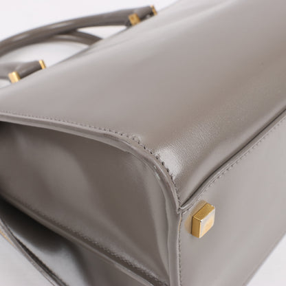 Saint Laurent Paris Uptown Leather Handbag in Gray 557653