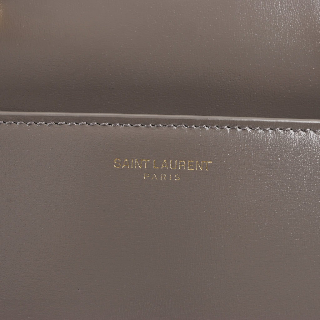 Saint Laurent Paris Uptown Leather Handbag in Gray 557653