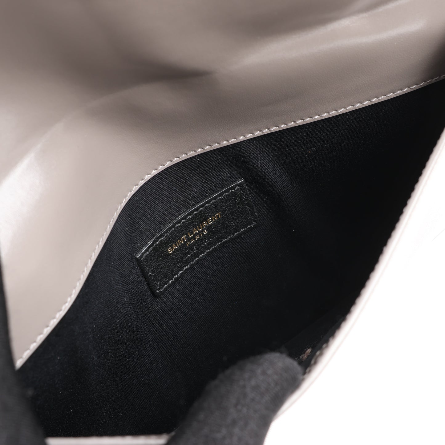 Saint Laurent Paris Uptown Leather Handbag in Gray 557653