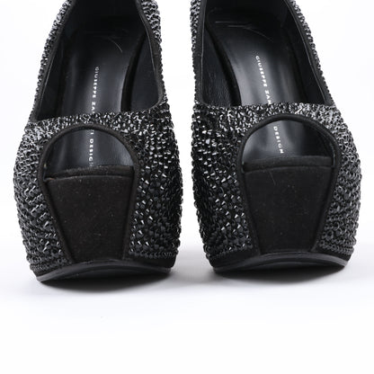 Escarpins compensés sans talon en cristal Swarovski Giuseppe Zanotti - Pointure 38 EU