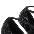 Giuseppe Zanotti Swarovski Crystal No-Heel Platform Wedges - Size 38 EU