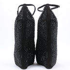 Giuseppe Zanotti Swarovski Crystal No-Heel Platform Wedges - Size 38 EU