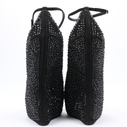 Escarpins compensés sans talon en cristal Swarovski Giuseppe Zanotti - Pointure 38 EU