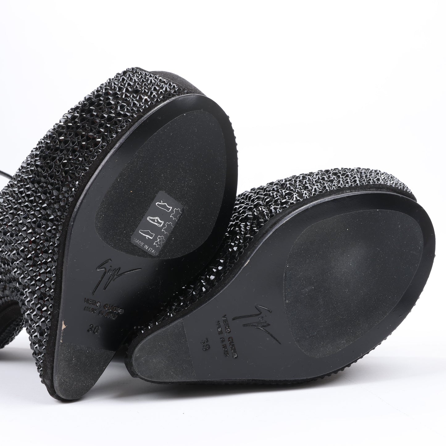 Escarpins compensés sans talon en cristal Swarovski Giuseppe Zanotti - Pointure 38 EU