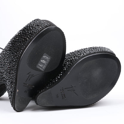 Escarpins compensés sans talon en cristal Swarovski Giuseppe Zanotti - Pointure 38 EU