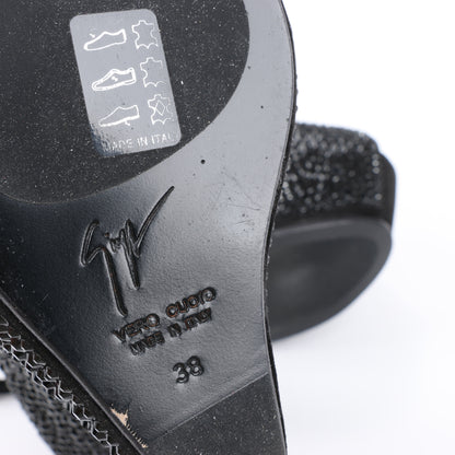 Escarpins compensés sans talon en cristal Swarovski Giuseppe Zanotti - Pointure 38 EU