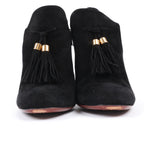 Gucci Black Suede Tasseled Ankle Boots - Size 37.5 EU 298169