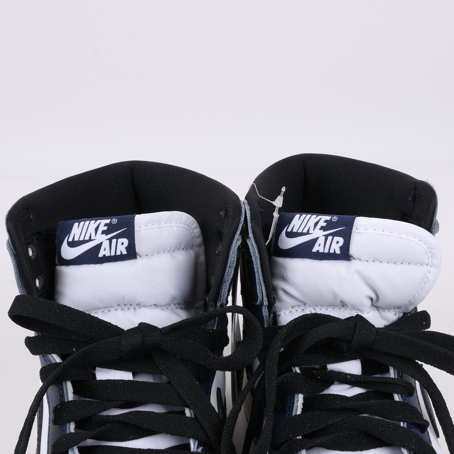 Nike Air Jordan Leather High-Top Sneakers in White x Navy DZ5485-401