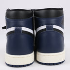 Nike Air Jordan Leather High-Top Sneakers in White x Navy DZ5485-401
