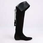 Celine Chat Botté Over-The-Knee Flat Boot in Suede Calfskin in Size 38 RM0220