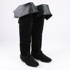 Celine Chat Botté Over-The-Knee Flat Boot in Suede Calfskin in Size 38 RM0220