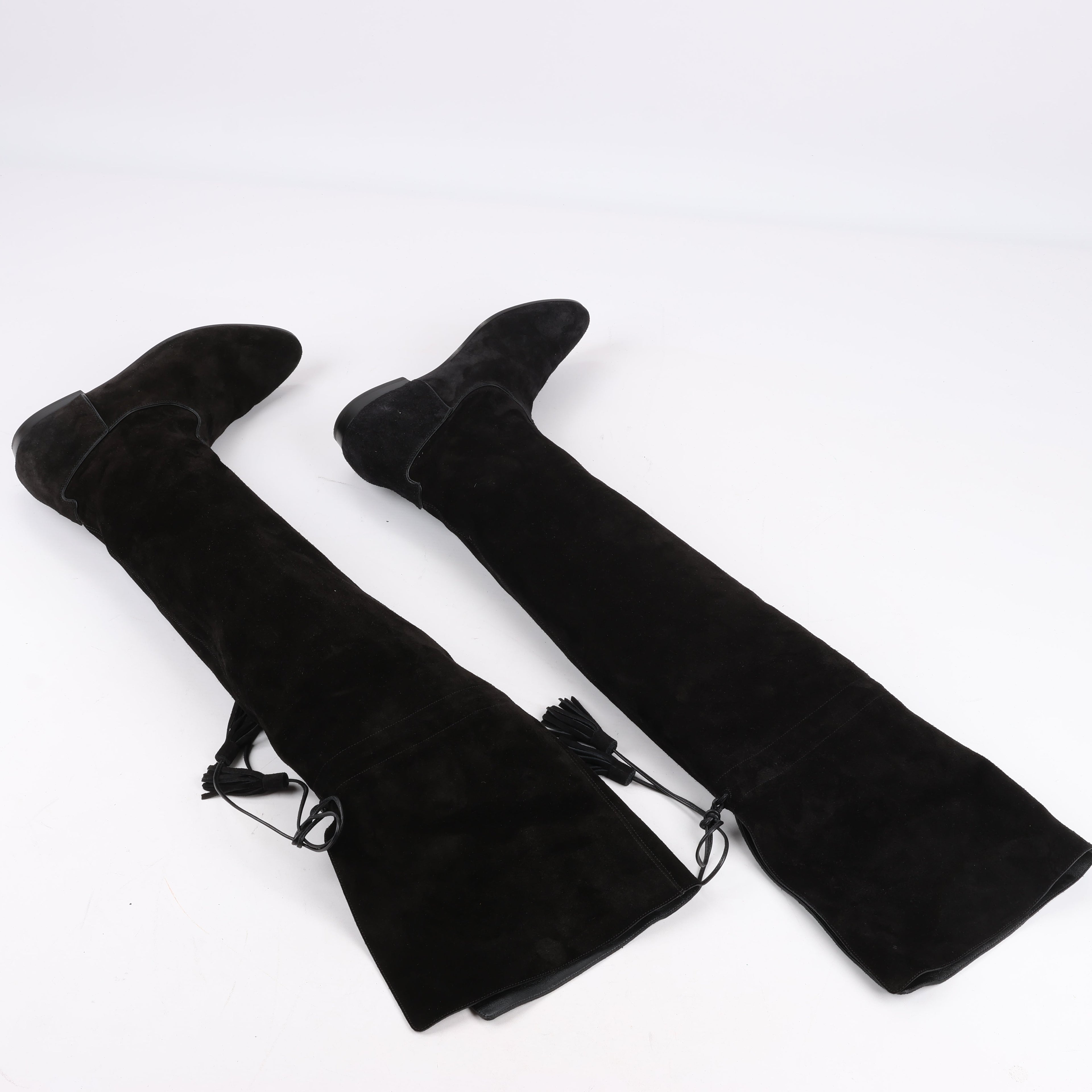 Celine Chat Botté Over-The-Knee Flat Boot in Suede Calfskin in Size 38 RM0220
