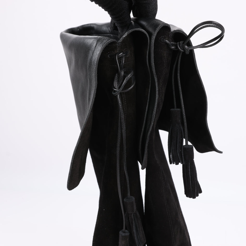 Celine Chat Botté Over-The-Knee Flat Boot in Suede Calfskin in Size 38 RM0220