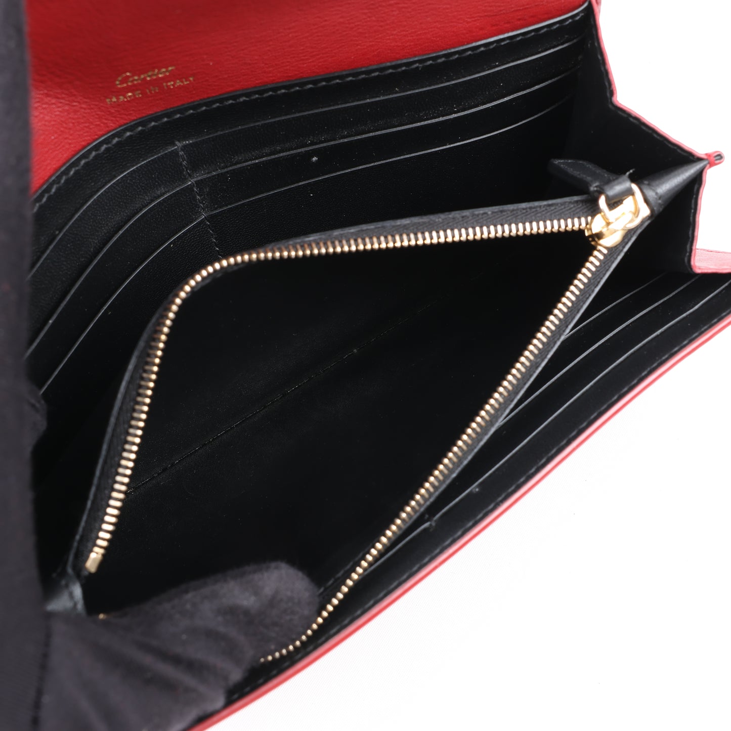 Portefeuille long en cuir Cartier Garland Doo Cartier bordeaux