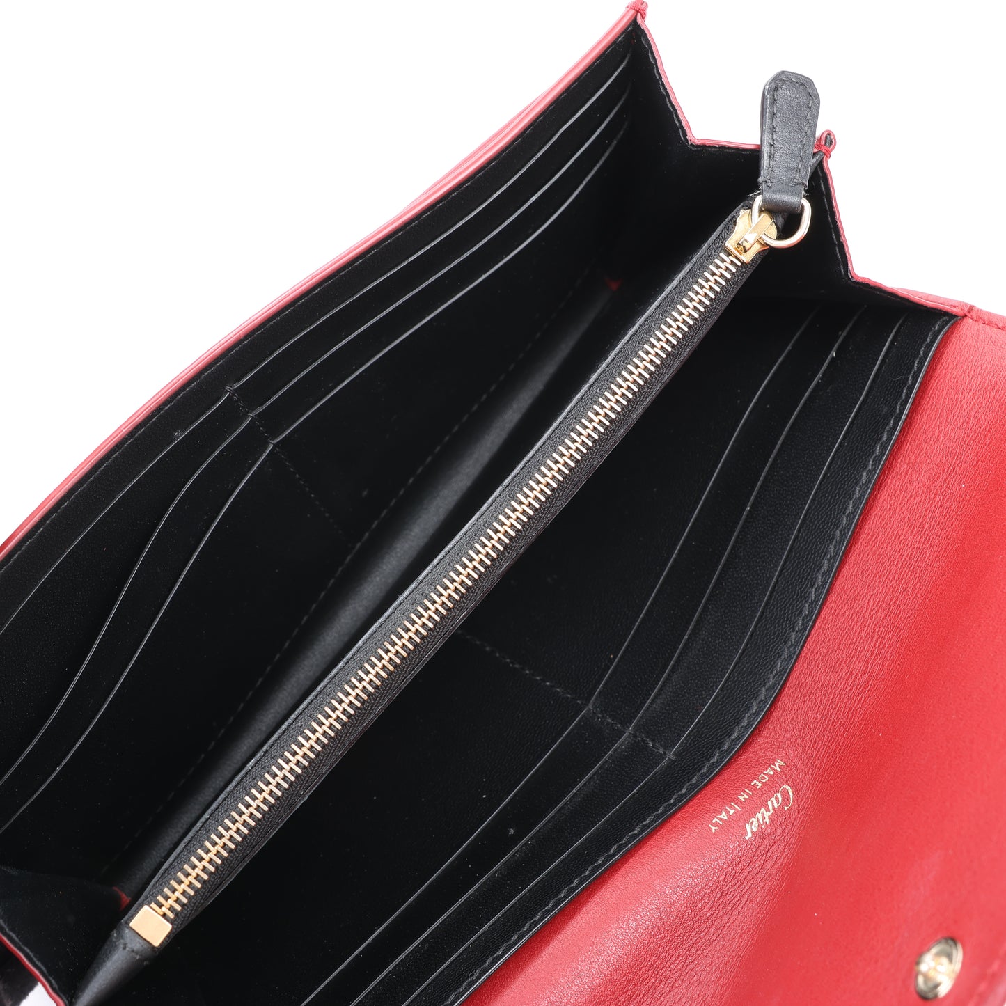 Portefeuille long en cuir Cartier Garland Doo Cartier bordeaux