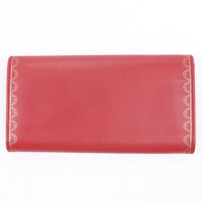 Portefeuille long en cuir Cartier Garland Doo Cartier bordeaux