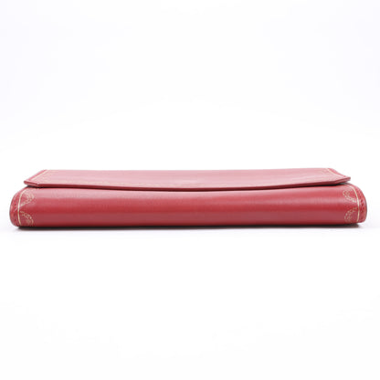 Portefeuille long en cuir Cartier Garland Doo Cartier bordeaux
