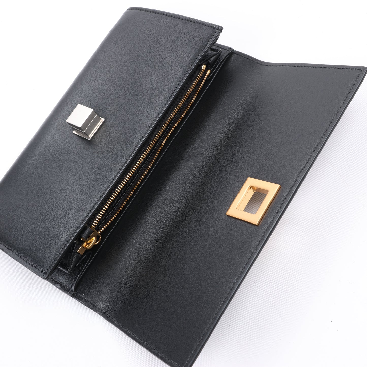 Bottega Veneta Black Smooth Leather Continental Wallet