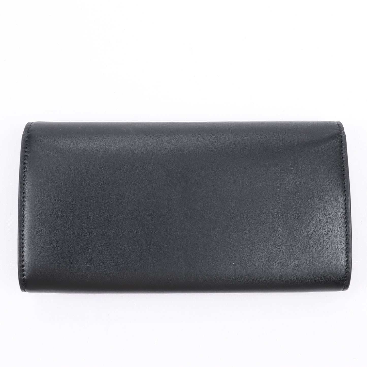 Bottega Veneta Black Smooth Leather Continental Wallet