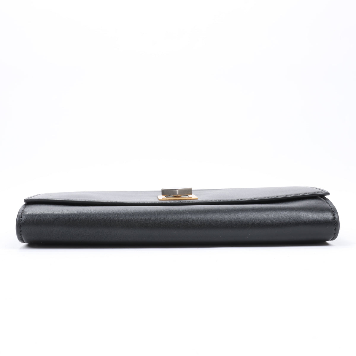 Bottega Veneta Black Smooth Leather Continental Wallet