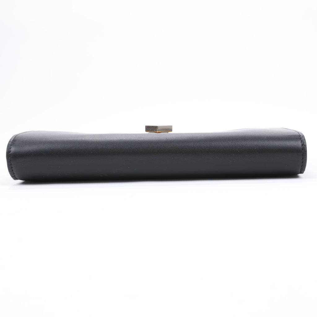 Bottega Veneta Black Smooth Leather Continental Wallet