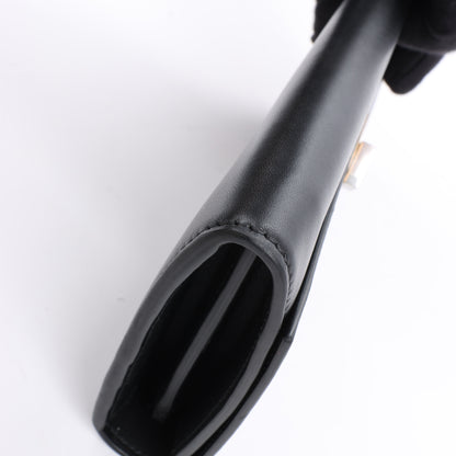 Portefeuille continental en cuir lisse noir Bottega Veneta