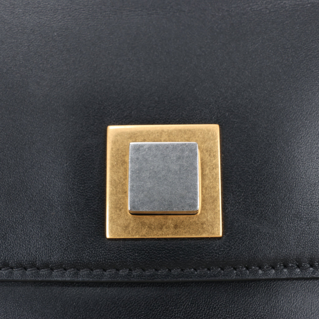 Bottega Veneta Black Smooth Leather Continental Wallet