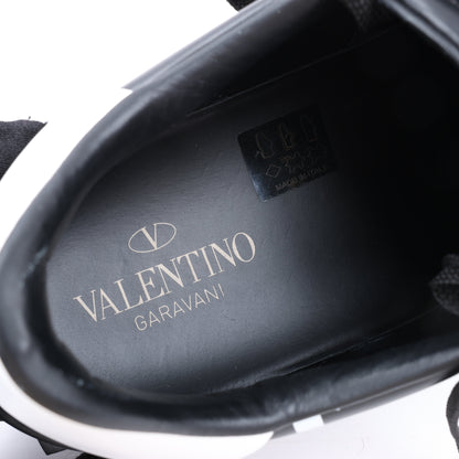 Valentino Garavani VLTN Leder-Sneakers in Schwarz x Weiß, Größe 42 EU
