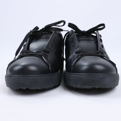 Valentino Garavani VLTN Leder-Sneakers in Schwarz x Weiß, Größe 42 EU