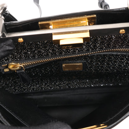 Fendi Peekaboo Patent Leather 2Way Handbag in Black 8BN211