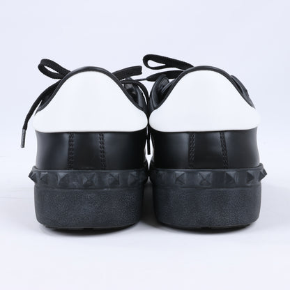 Valentino Garavani VLTN Leder-Sneakers in Schwarz x Weiß, Größe 42 EU
