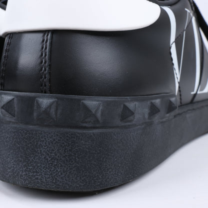Valentino Garavani VLTN Leder-Sneakers in Schwarz x Weiß, Größe 42 EU