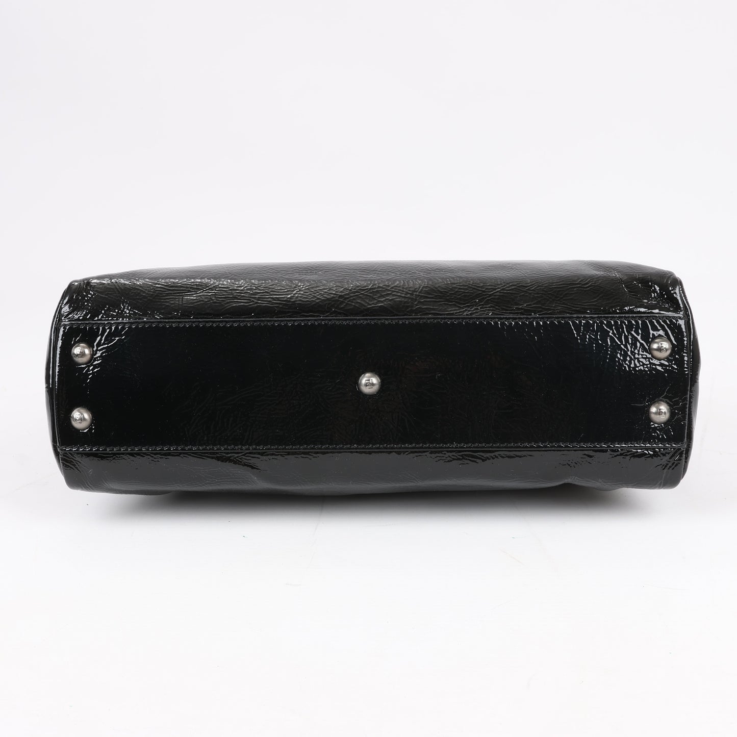 Fendi Peekaboo Patent Leather 2Way Handbag in Black 8BN211