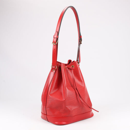 LOUIS VUITTON Epi Leather Noe Shoulder Bag in Red