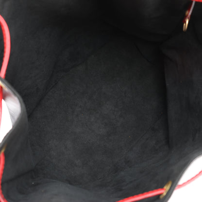 LOUIS VUITTON Epi Leather Noe Shoulder Bag in Black x Castilian Red