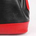 LOUIS VUITTON Epi Leather Noe Shoulder Bag in Black x Castilian Red