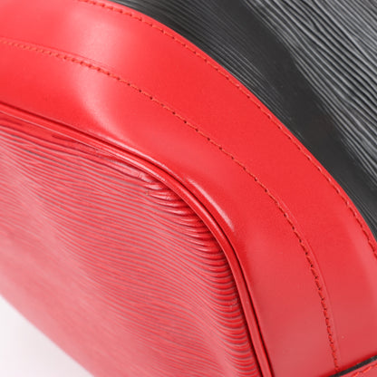 LOUIS VUITTON Epi Leather Noe Shoulder Bag in Black x Castilian Red