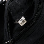 Prada Tessuto Fabric x Leather Backpack in Black