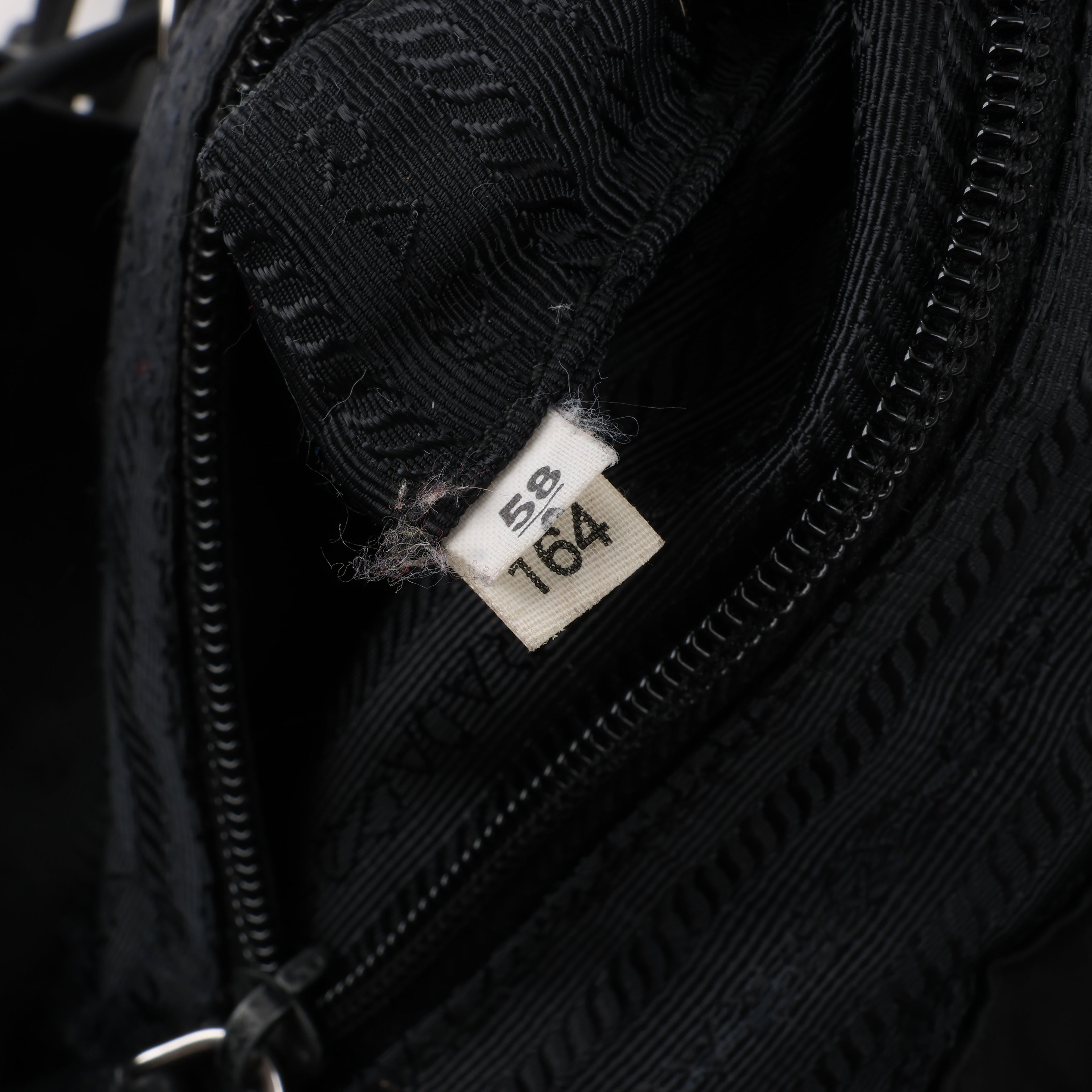 Prada Tessuto Fabric x Leather Backpack in Black