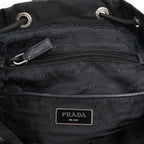 Prada Tessuto Fabric x Leather Backpack in Black