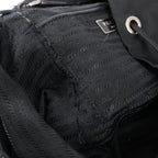 Prada Tessuto Fabric x Leather Backpack in Black