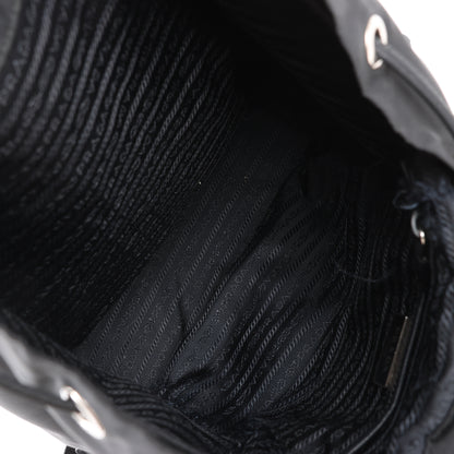 Sac à dos Prada en tissu et cuir noir