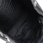 Prada Tessuto Fabric x Leather Backpack in Black