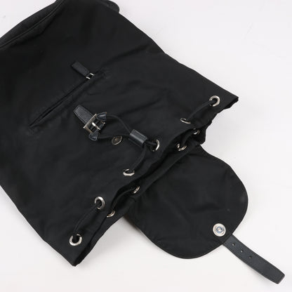 Sac à dos Prada en tissu et cuir noir