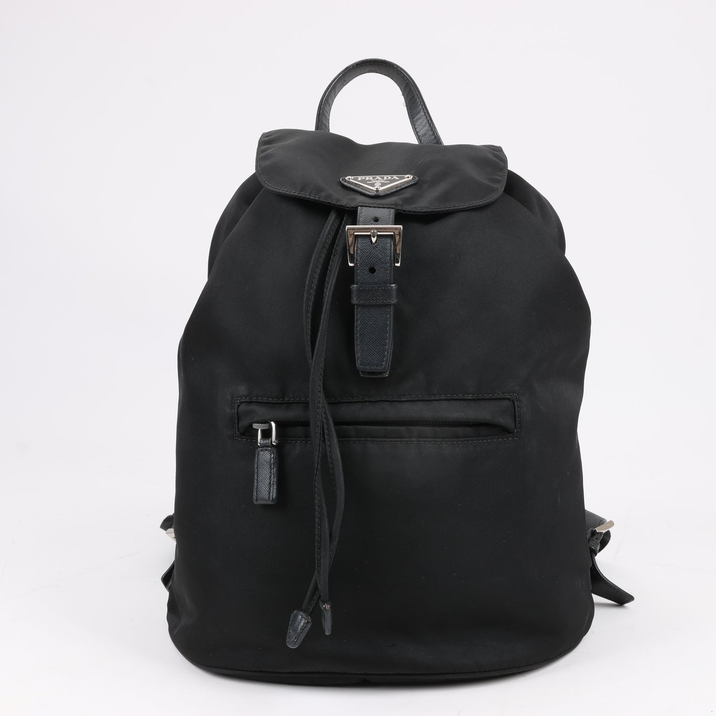 Sac à dos Prada en tissu et cuir noir