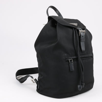 Sac à dos Prada en tissu et cuir noir